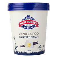 New Forest Ice Cream - 500ml Dairy Vanilla pod ice cream tub